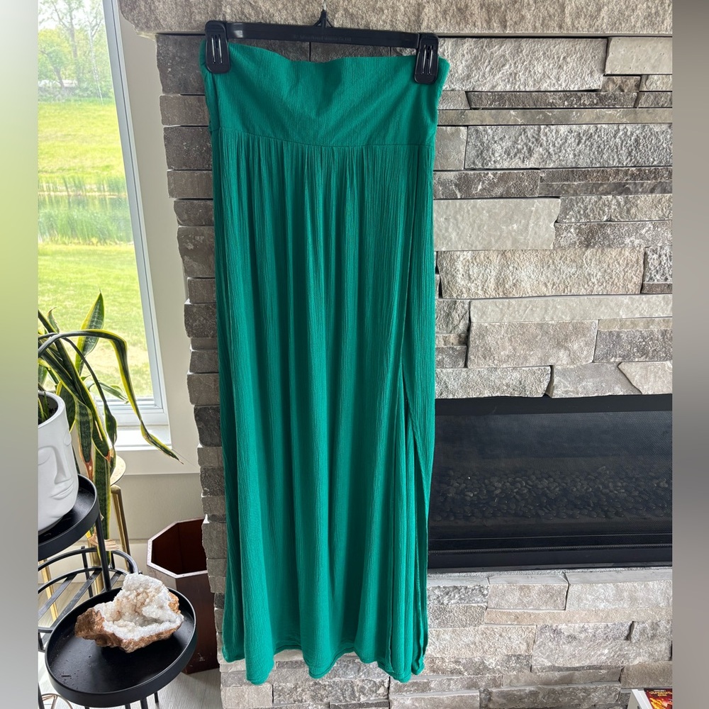 Happily Grey | Strapless Midi Summer Dress | Size S